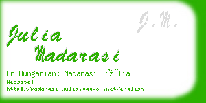 julia madarasi business card